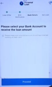 Adding bank account for loan amount credit